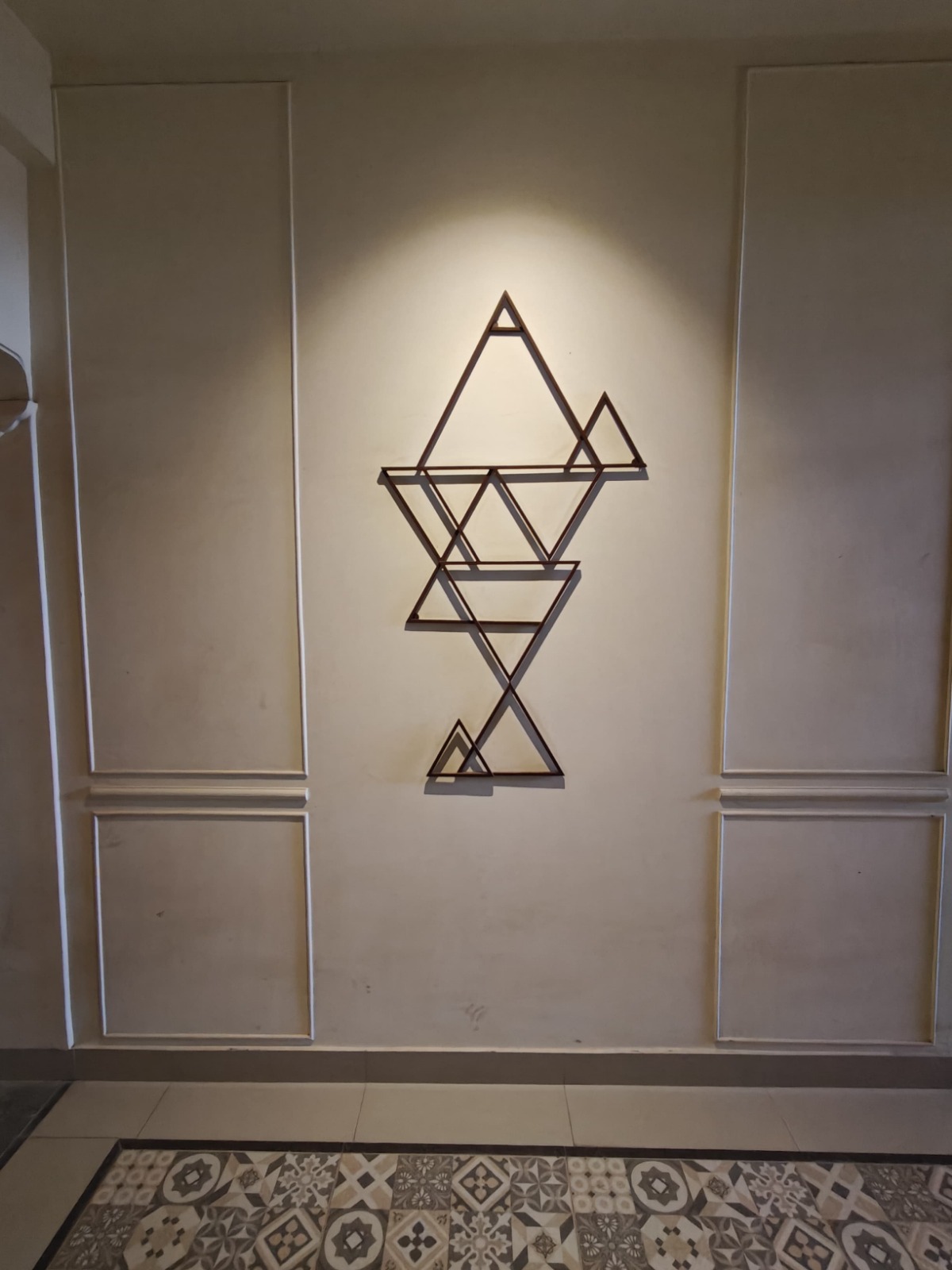 Interior view of modern decor and elegant lighting